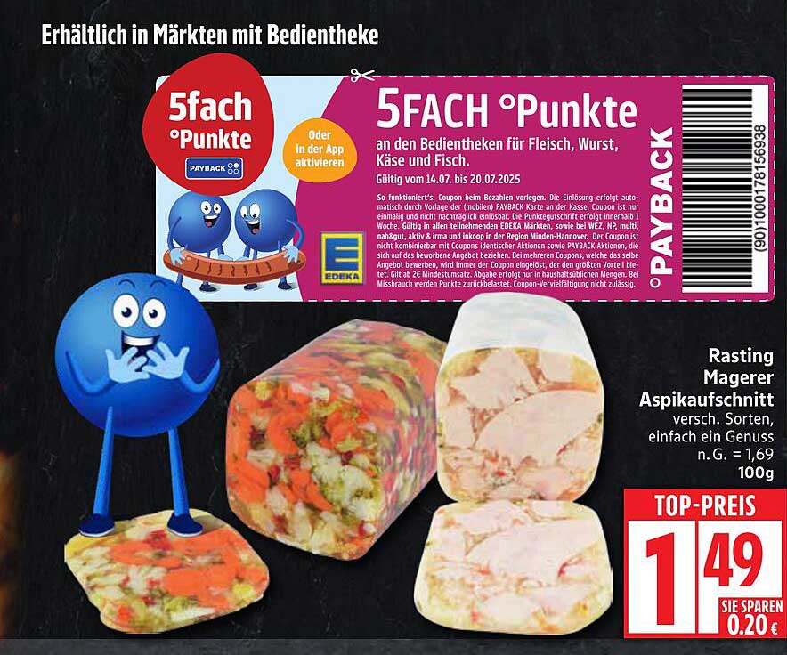 Rasting Magerer Aspikaufschnitt – verschiedene Sorten