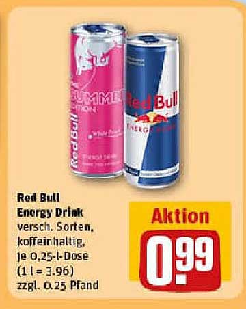Red Bull Energy Drink - Verschiedene Sorten