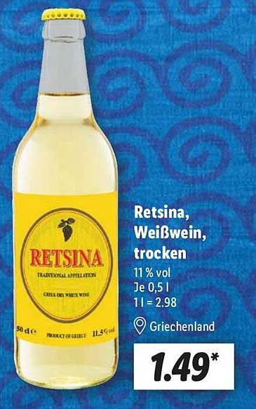 Retsina, Weißwein, trocken