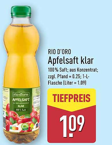 RIO D'ORO Apfelsaft klar