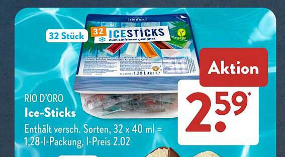 RIO D’ORO Ice-Sticks 32 Stück
