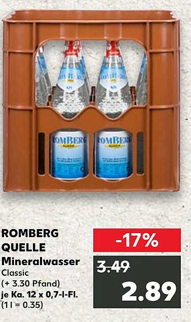 ROMBERG QUELLE Mineralwasser Classic 12 x 0,7 l