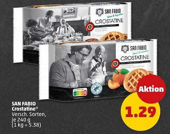 SAN FABIO Crostatine, verschiedene Sorten, je 240 g