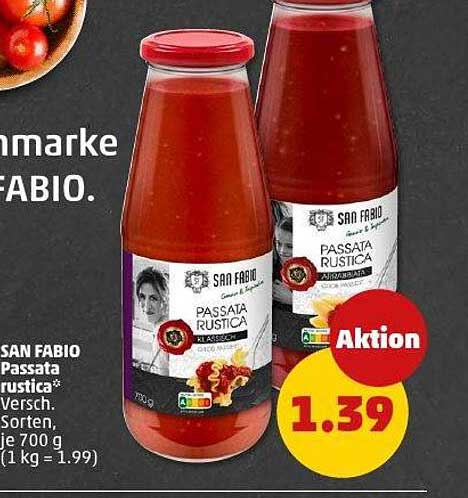 SAN FABIO Passata Rustica 700 g – Aktion