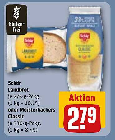 Schär Landbrot oder Meisterbäckers Classic – Aktion für nur 2,79 €