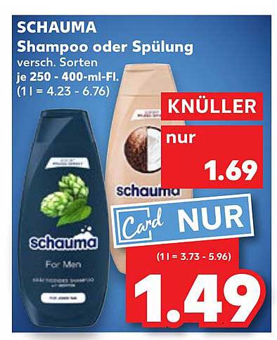 SCHAUMA Shampoo oder Spülung, verschiedene Sorten