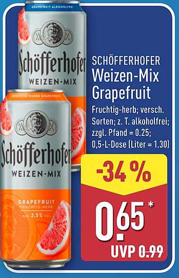 SCHÖFFERHOFER Weizen-Mix Grapefruit