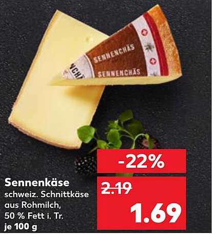 Sennen Käse - Schweizer Schnittkäse aus Rohmilch