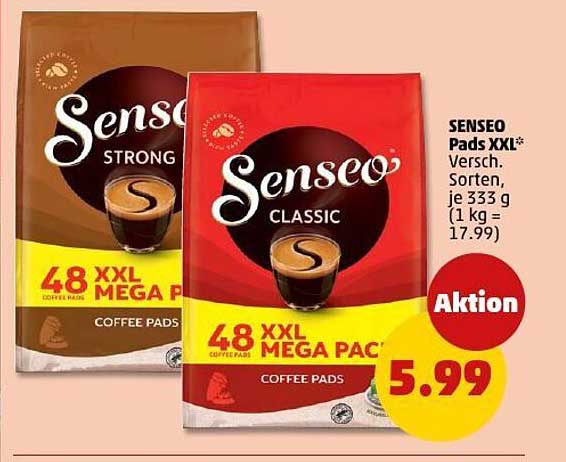SENSEO Pads XXL – 48 Stück für nur 5,99 €