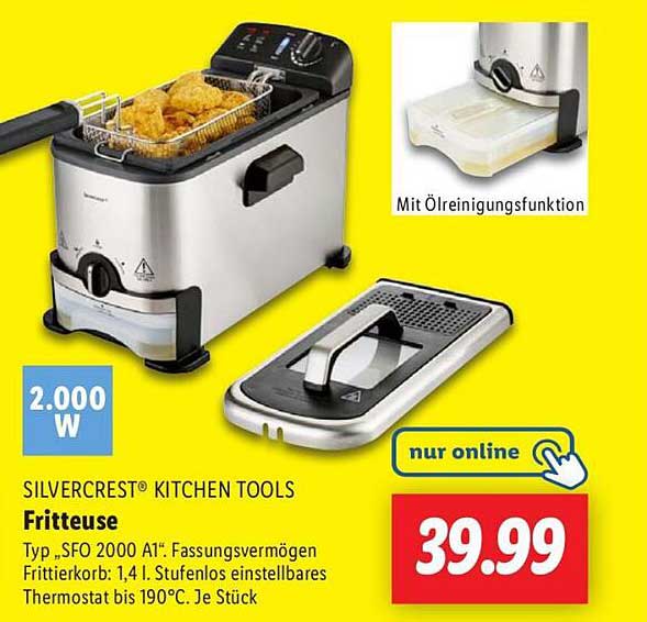 SILVERCREST® Fritteuse Typ „SFO 2000 A1“