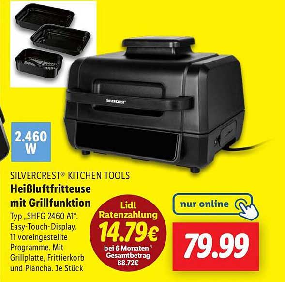 SILVERCREST® Heißluftfritteuse mit Grillfunktion