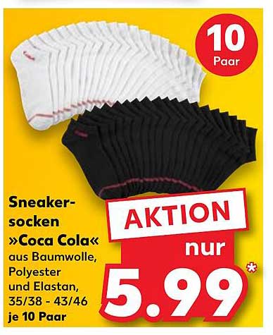 Sneakersocken »Coca Cola« - 10 Paar
