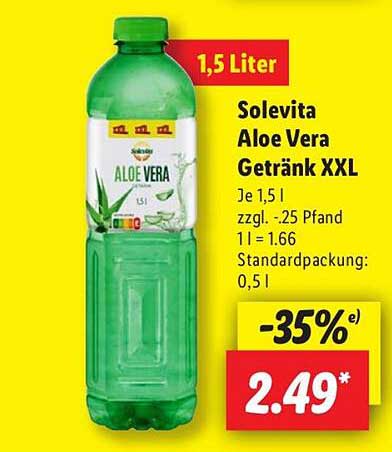 Solevita Aloe Vera Getränk XXL 1,5 Liter