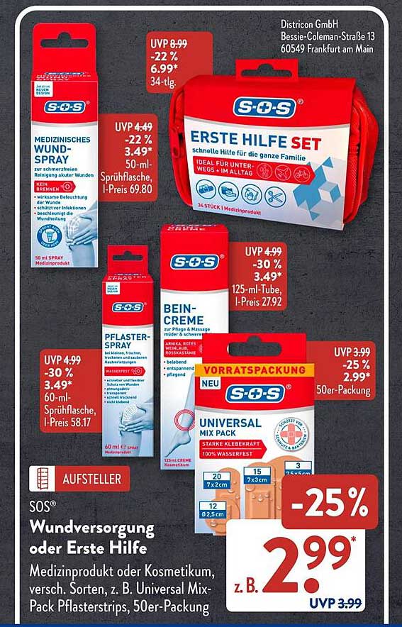 S.O.S. Wundversorgung oder Erste Hilfe, 50er-Pack