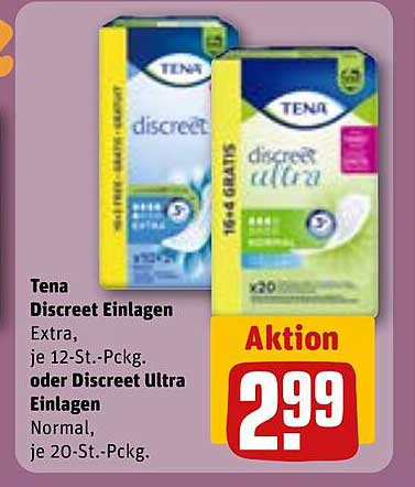 Tena Discreet Einlagen - Extra oder Ultra