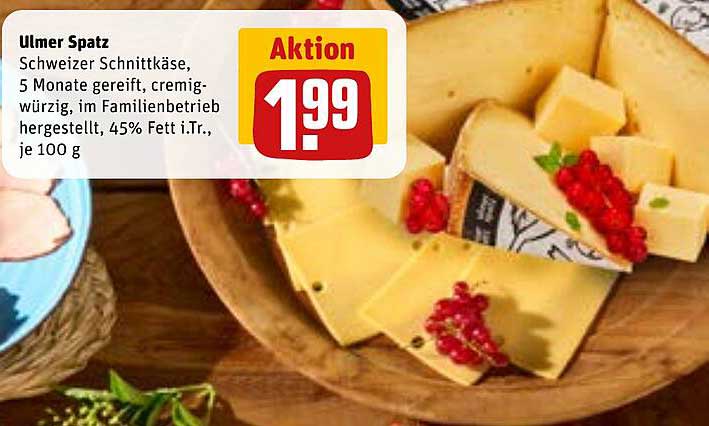 Ulmer Spatz Schweizer Schnittkäse