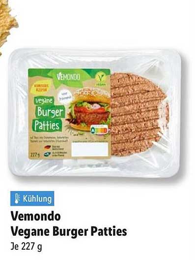 Vemondo Vegane Burger Patties 227 g