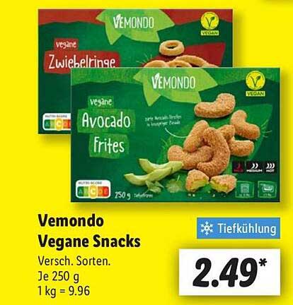 Vemondo Vegane Snacks - Verschiedene Sorten