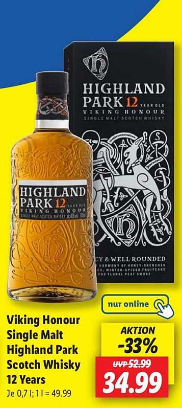 Viking Honour Single Malt Highland Park Scotch Whisky 12 Years