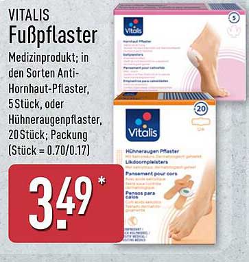 VITALIS Fußpflaster – Medizinprodukt in verschiedenen Sorten