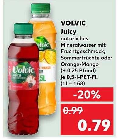 VOLVIC Juicy natürliches Mineralwasser mit Fruchtgeschmack