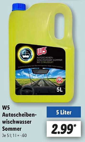W5 Autoscheiben­wischwasser Sommer 5 Liter