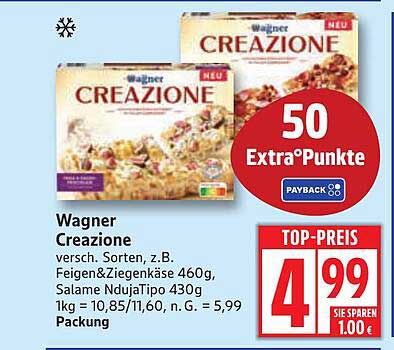 Wagner Creazione - Verschiedene Sorten, z.B. Feigen & Ziegenkäse