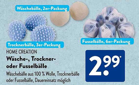 Wäsche-, Trocken- oder Fusselbälle