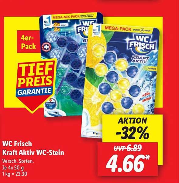 WC Frisch Kraft Aktiv WC-Stein (4er-Pack)