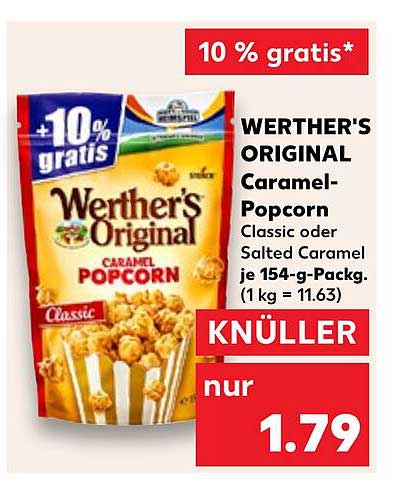 WERTHER'S ORIGINAL Caramel-Popcorn Classic oder Salted Caramel 154-g-Packg.