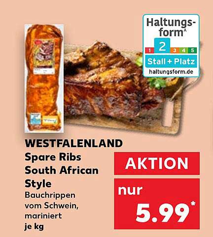 WESTFALENLAND Spare Ribs South African Style
