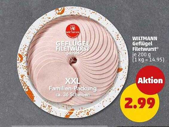 WILTAMNN Geflügel Filetwurst – XXL Familien-Packung