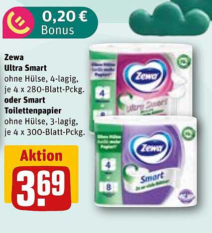 Zewa Ultra Smart oder Smart Toilettenpapier - Aktion 3,69 €