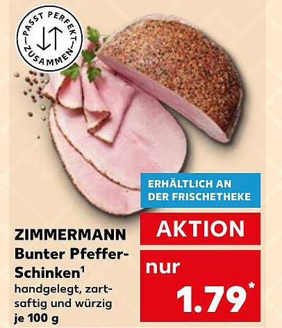 Zimmermann Bunter Pfeffer-Schinken - Handgelegt und Würzig