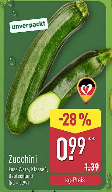 Zucchini - Lose Ware, Klasse 1