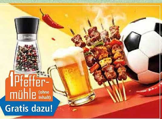 1 Pfeffermühle (ohne Inhalt) Gratis dazu!