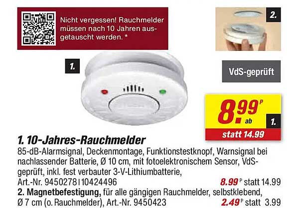 10-Jahres-Rauchmelder