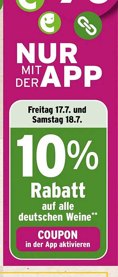 10% Rabatt auf alle deutschen Weine**