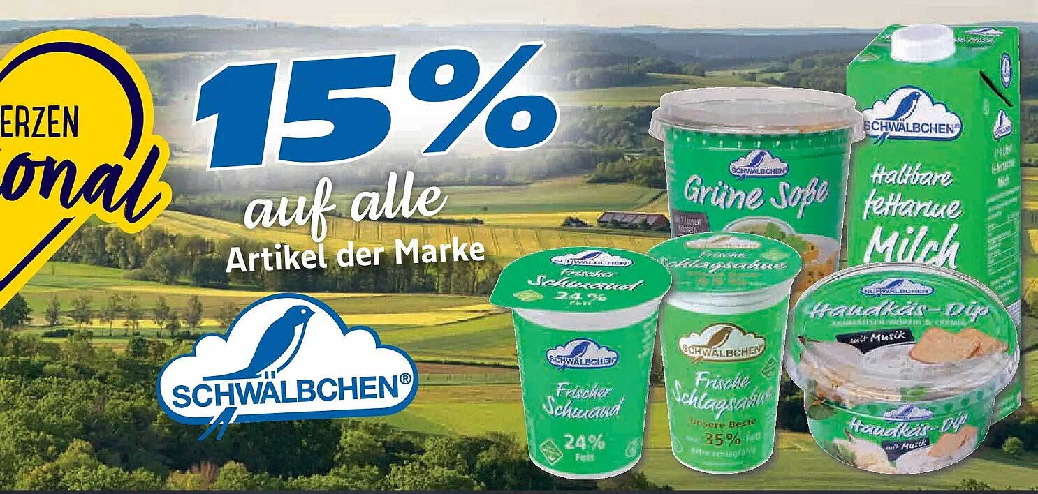 15% auf alle Artikel der Marke SCHWALBCHEN