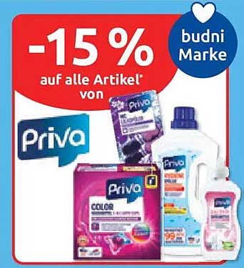 -15 % auf alle Artikel von Priva
