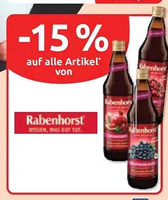 -15 % auf alle Artikel von Rabenhorst