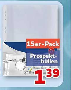 15er-Pack Prospekthüllen