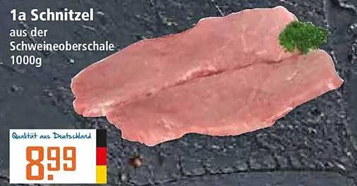 1a Schnitzel aus der Schweineoberschale 1000g