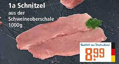 1a Schnitzel aus der Schweineoberschale 1000g
