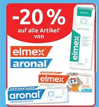 -20 % auf alle Artikel* von elmex aronal