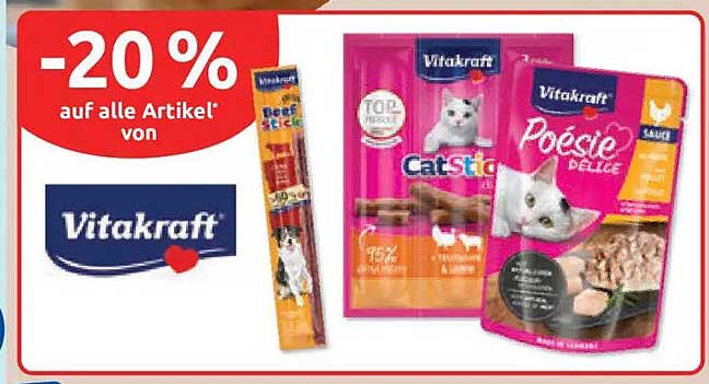 -20 % auf alle Artikel* von Vitakraft