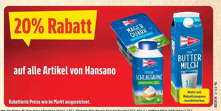20% Rabatt auf alle Artikel von Hansano