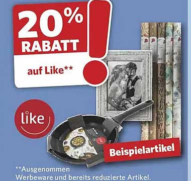 20% RABATT auf Like**
