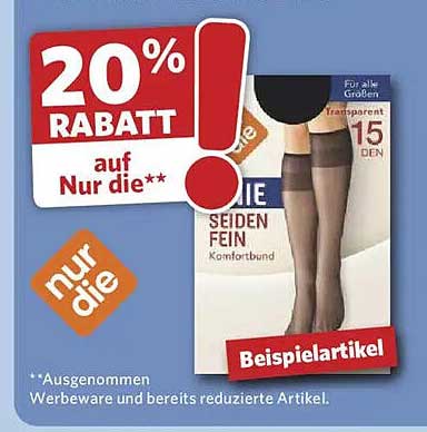 20% RABATT auf Nur die**