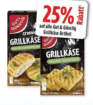25% Rabatt auf alle Gut & Günstig Grillkäse Artikel